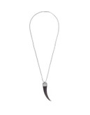 Michael Kors Cityscape Shimmer Horn Pendant Necklace - SILVER