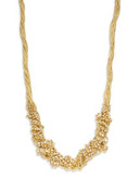 A.B.S. By Allen Schwartz Layered Rhinestone Chain Necklace - GOLD
