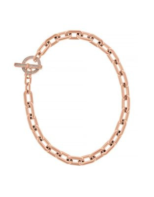 Michael Kors Chain-Link Toggle Necklace - ROSE GOLD
