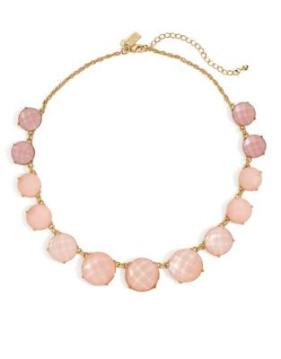 Kate Spade New York Smell the Roses 12K Gold-Plated Necklace - PINK