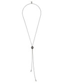 Uno De 50 Pearl Lariat Necklace - GREY