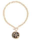 Guess Quattro G Toggle Necklace - GOLD/JET