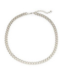 Lauren Ralph Lauren Curb Chain Collar Necklace - SILVERTONE
