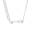 Alex And Ani Skeleton Key Pull Chain Necklace - SILVER