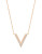 Swarovski Pave Crystal Chevron Necklace - ROSE GOLD