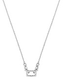 Diane Von Furstenberg Metal Chain Links Frontal Necklace - SILVER