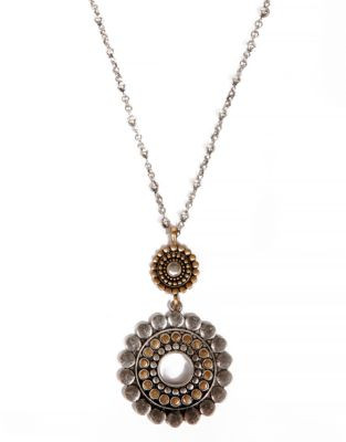 Lucky Brand Bali Double Pendant Necklace - TWO TONE