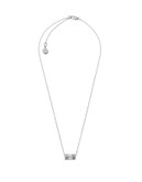 Michael Kors Park Avenue Baguette Pendant Necklace - SILVER