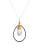 Gerard Yosca Teardrop Hoop Pendant Necklace - GOLD