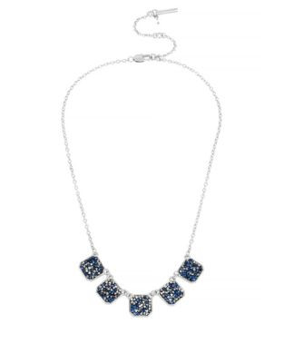 Kenneth Cole New York Sprinkled Stone Charm Necklace - BLUE