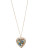 Betsey Johnson Weave and Sew Bead and Flower Heart Pendant Necklace - MULTI COLOURED