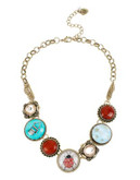 Betsey Johnson Lucky Charms Metal Plastic Necklace - RED