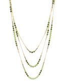 Jones New York 3 Row Beaded Long Necklace - GREEN