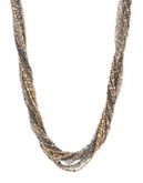 Expression Multi-Strand Twist Necklace - TWO TONED