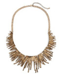 Expression Textured Bar Collar Necklace - GOLD
