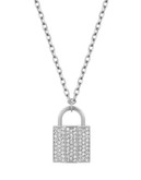 Swarovski Silver Tone Swarovski Crystal Case Pendant Necklace - SILVER
