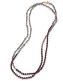 Carolee Multifaceted Bead Rope Necklace - PURPLE