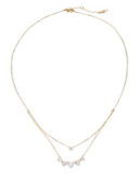 Nadri Rhinestone Drop Necklace - GOLD