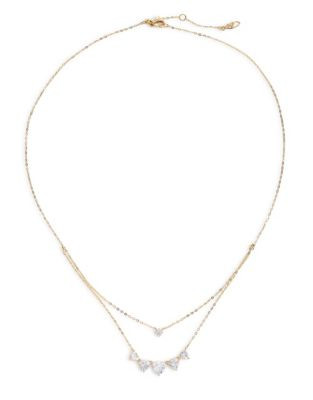 Nadri Rhinestone Drop Necklace - GOLD