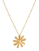 Gerard Yosca Knotted Flower Pendant Necklace - GOLD