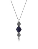 Lucky Brand Lapis Pendant Necklace - SILVER
