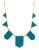 House Of Harlow 1960 Engraved Classic Stations Necklace - TEAL