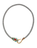 Betsey Johnson Pave Mesh Snake Collar Necklace - MULTI