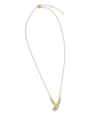 Rachel Zoe Stitches Pendant Necklace Gold Plated Pendant Necklace - GOLD