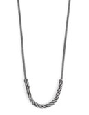 Expression Swirl Collar Mesh Chain Necklace - DARK GREY