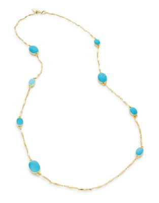 Kate Spade New York Pave the Way Station Necklace - TURQUOISE