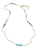 Chan Luu Mixed Bead Tassel Necklace - TURQUOISE
