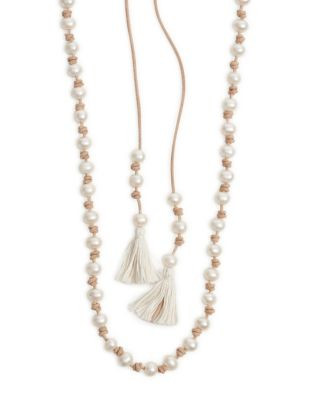 Chan Luu Tasseled Pearl Necklace - PEARL