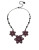 Betsey Johnson Panther Faceted Stone Flower Necklace - PURPLE