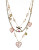 Betsey Johnson Lucite Heart Illusion Necklace - MULTI COLOURED