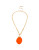 Kenneth Cole New York Citrus Slice Organic Pendant Necklace - ORANGE