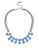Kenneth Cole New York Moonstone Eclipse Round Stone Double Row Frontal Necklace - BLUE