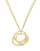 Kenneth Cole New York Hammered Multi Ring Pendant Necklace - GOLD