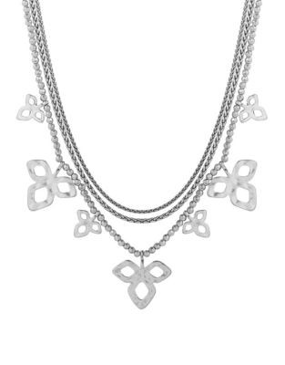 Lucky Brand Snowflake Multi-Layer Necklace - SILVER