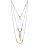 Lucky Brand Three-Row Layered Horn Necklace - TWO TONE