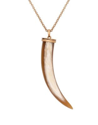 Lucky Brand Horn Pendant Necklace - GOLD