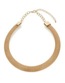 Expression Mesh Torque Necklace - GOLD