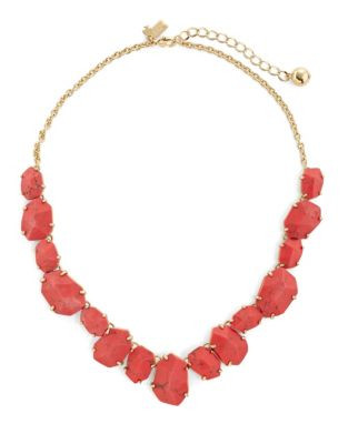 Kate Spade New York Quarry Gems Statement Necklace - CORAL