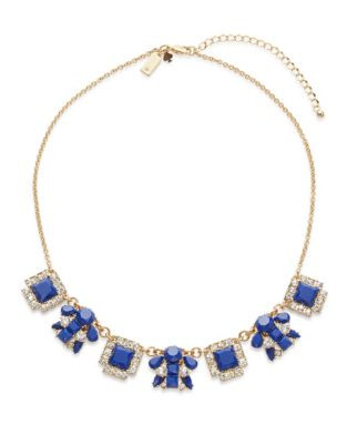 Kate Spade New York Mini Emblem Statement Necklace - BLUE MULTI