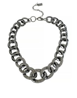 Kenneth Cole New York Pave Link Necklace - GREY