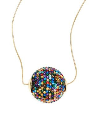 R.J. Graziano Disco Ball Pendant Necklace - GOLD