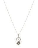 Expression Filigree Caged Bead Pendant Necklace - SILVER