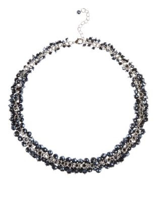 Jacques Vert Sparkle Bead Necklace - BLUE