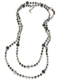 Carolee Metallic Bead Rope Necklace - BLACK