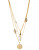 Kenneth Cole New York Natural Wonder Circle and Geometric Faceted Bead Multi Row Necklace - CRYSTAL