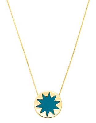 House Of Harlow 1960 Mini Sunburst Pendant Necklace - TEAL